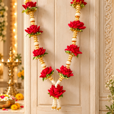 Rose Pearl Mala For Idols