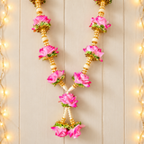 Rose Pearl Mala For Idols