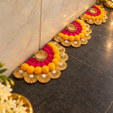 Gota Pompom decor Mat pair