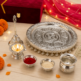 German Silver Puja Thali
