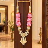 Pearl Floral Mala for Idols