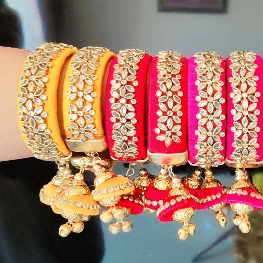 Stone work bangles design outlet
