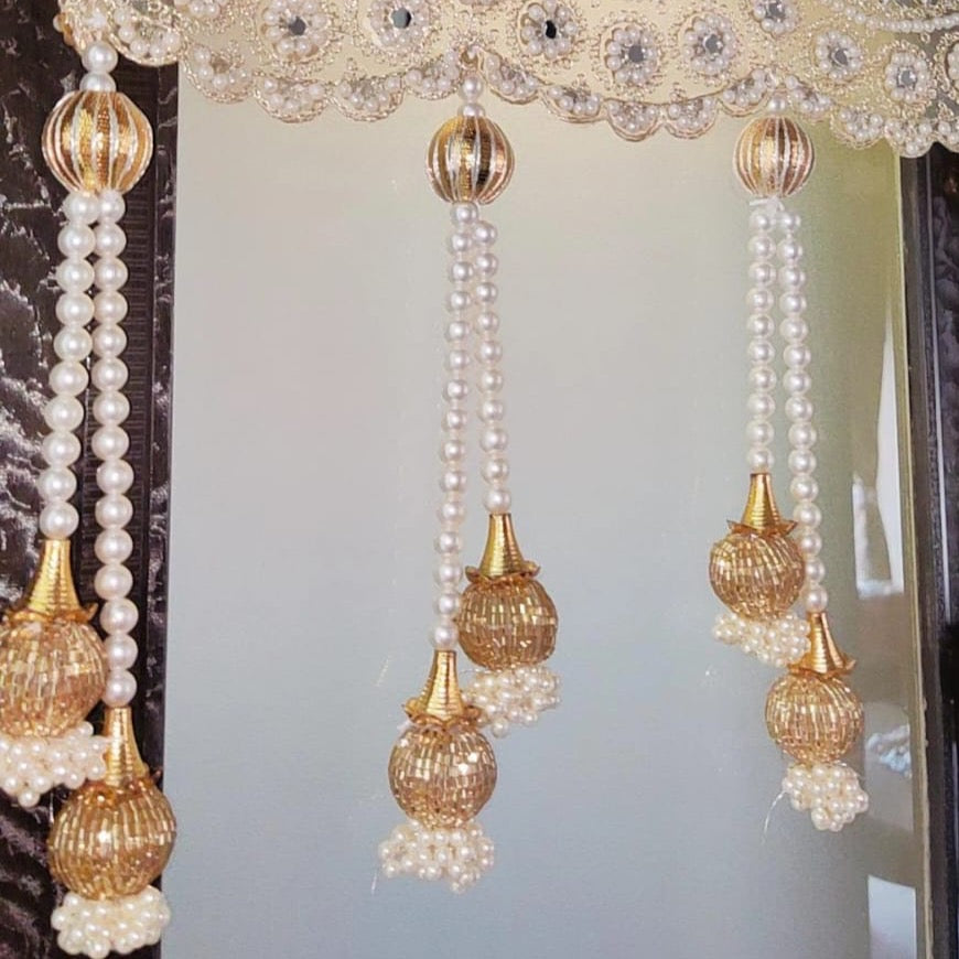 Pearl beaded toran design discount