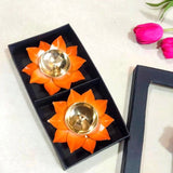 Lotus brass Diya Gift Set