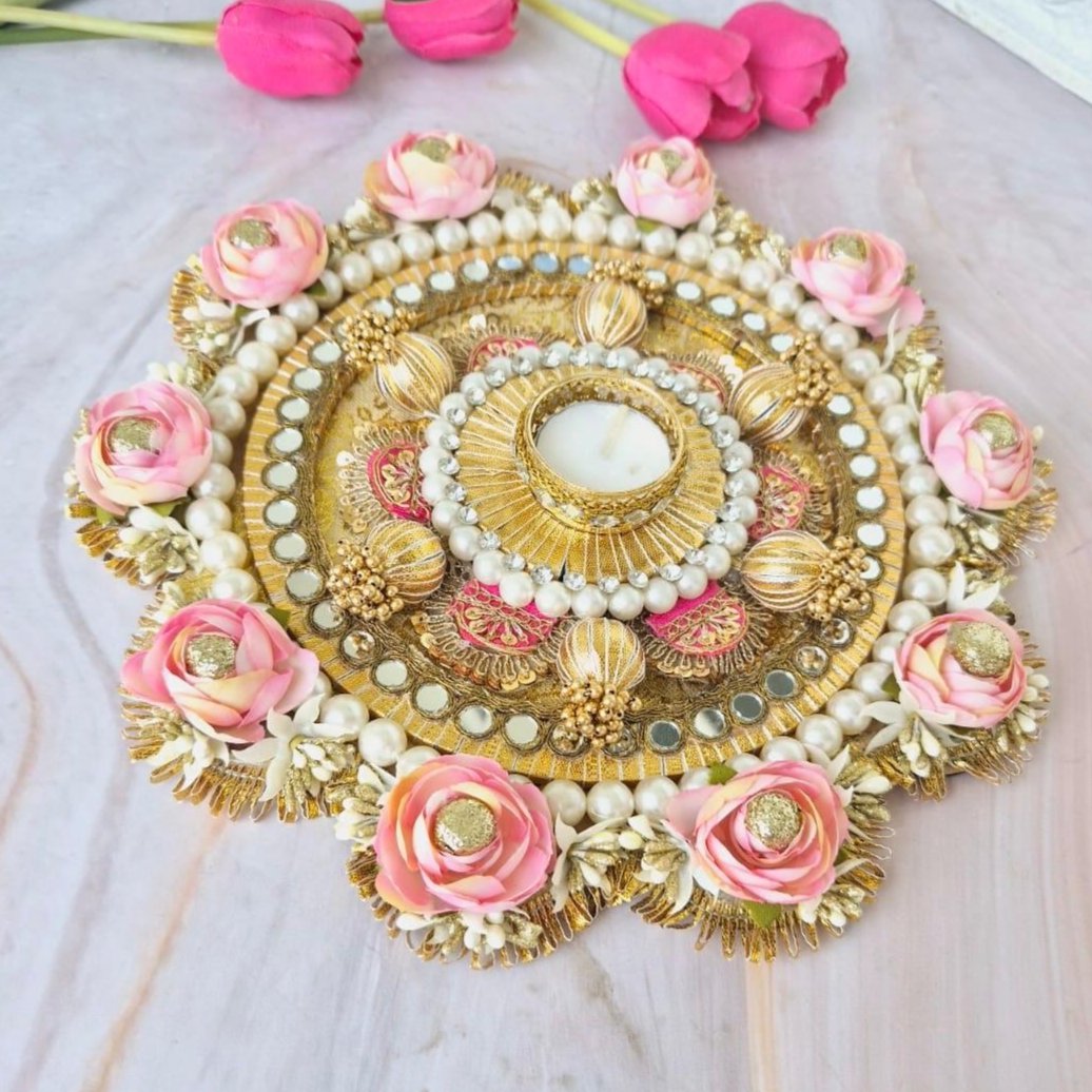 Pretty Pink Rangoli โ Royal Entice