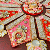 Handcrafted Pearl & Zari work Rangoli