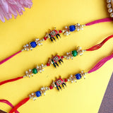 Meenakari Rakhi set of 3