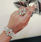 Kundan Bracelet & Ring Pack of 10