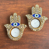 Evil Eye T Light Holder Pair