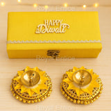 Lotus brass diya Gift Set