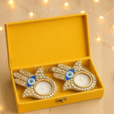 Stone Studded Evil Eye T light gift Box