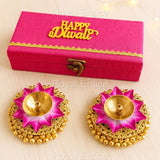 Lotus brass diya Gift Set