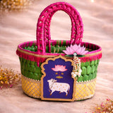 Pichwai Palm Leaf Basket