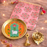 Pichwai Divine Brass Gift Set