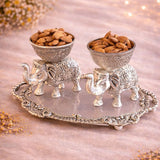 German Silver Gajraj set