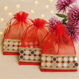 Mirror work Potli Pack of 10