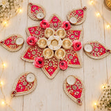 Traditional Gota Patti rangoli