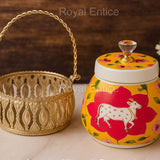 German Silver Basket & Jar set