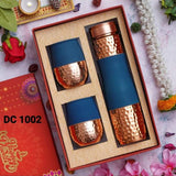 Copper Bottle & Glass Gift set