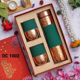 Copper Bottle & Glass Gift set