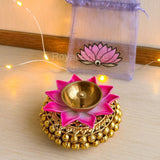 Brass Lotus Diya Pack of 10