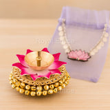 Brass Lotus Diya Pack of 10