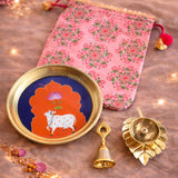 Pichwai Divine Brass Gift Set