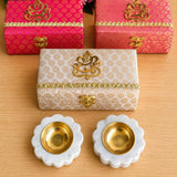 Handcrafted Marble Diya Gift Box