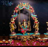 Traditional Brass Antique Swing Ganesha