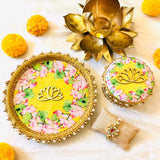 Lotus theme Rakhi Gift Box