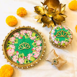 Lotus theme Rakhi Gift Box
