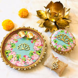 Lotus theme Rakhi Gift Box