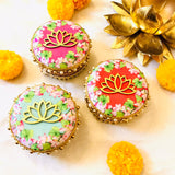 Lotus theme Rakhi Gift Box