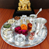 Traditional Silver Pooja Thali