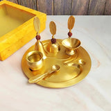 Om Brass Pooja Thali