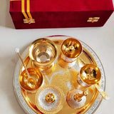 Traditional Brass Puja Thali Set