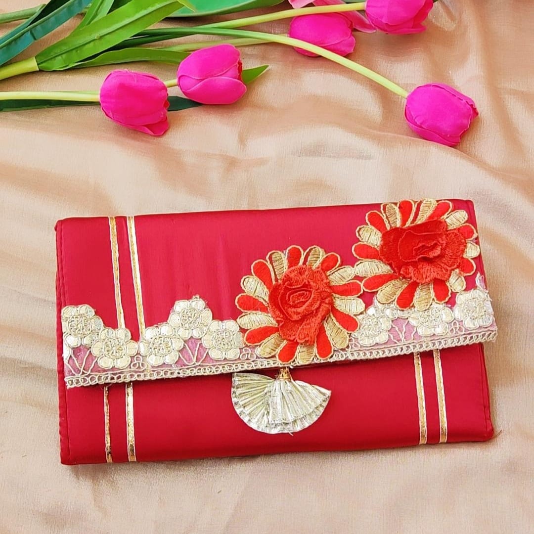 Handcrafted Satin Clutch