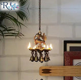 Handcrafted Brass Peacock Hanging Diya