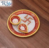 Exquisite Meena work Marble Thali